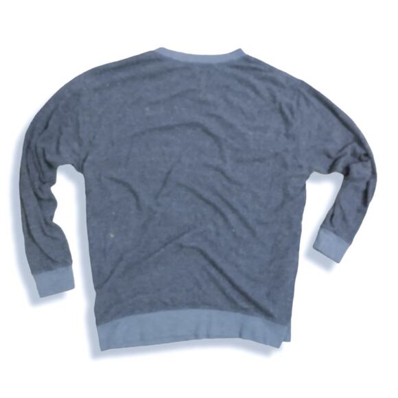 Wildfox "Day Off List" Oversized Blue Sweater Size XS | Eat Pizza For Breakfast - Picture 2 of 7